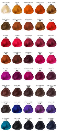 Adore Hair Dye, Character Help, Loc Care, Hair Color Chart, Hair Dyes, Semi Permanent Hair Color, Copper Hair Color, Hair Things, African Violet