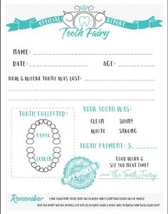 Tooth Fairy Names, Tooth Fairy Printable, Tooth Fairy Letter Template, Fairy Printable, Tooth Fairy Note, Boy Tooth Fairy, Tooth Fairy Receipt, Free Printable Certificates, Tooth Fairy Kit