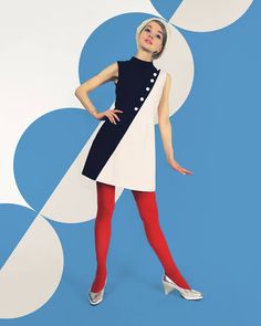 Mary Quant 60s Fashion, Mod Photoshoot, Atomic Fashion, Retro Future Fashion, 60s Fashion Women, 60 Outfits, Gogo Dress