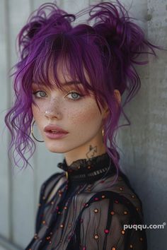 Girl With Purple Hair, Purple Hair Color, Lavender Hair Colors, Vivid Hair, Vivid Hair Color