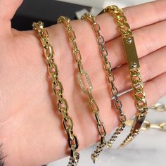 We have plenty of our best selling chains in stock and ready to ship to ring in the new year with new sparkles! ✨🥳✨ Luxury Gold Cable Chain Bracelet As Gift, Luxury Cable Chain Bracelet As Gift, Cuban Link Chain Bracelet For Gift, Luxury Curb Chain Bracelet For Gift, Luxury Curb Chain Bracelet As Gift, Gold Cable Chain Bracelet As Gift, Gold Cuban Link Chain Bracelet As Gift, Cuban Link Chain Gold Bracelet As Gift, Cuban Link Gold Chain Bracelet As Gift