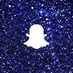 the snap icon is displayed on a dark blue glitter background