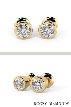 BEZEL SET DIAMOND ROUND CUT MOISSANITE EARRINGS FOR HER Unique Diamond Earrings, Round Diamond Earrings, Diamond Earrings For Women, Chic Bracelet, Moissanite Earrings, Diamond Earring, Bezel Set Diamond, Women's Jewelry And Accessories, Elegant Necklaces