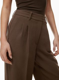 THE EFFORTLESS PANT�™ | Aritzia Chic Tapered Wide Leg Pants, Effortless Straight Leg Bottoms For Workwear, Relaxed Fit Wide Leg Pants With Pleated Waist, Effortless Wide Leg Straight Pants For Work, Effortless High-waisted Pants For Work, Timeless Wide Leg Bottoms With Belt Loops, Effortless Straight Workwear Pants, Effortless Wide Leg Workwear Pants, Chic Wide Leg Pants With Tapered Leg