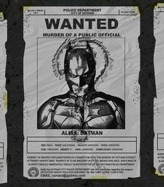 two wanted posters are shown in black and white colors, with the caption's name on them