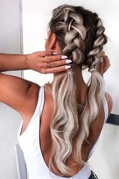 Summer Hair Color For Brunettes, Balayage Brunette, Penteado Cabelo Curto, Braided Hairstyles Tutorials, Braided Hairstyles Easy, Summer Hair Color, Easy Hairstyles For Long Hair, Braids For Long Hair, Brunette Hair Color