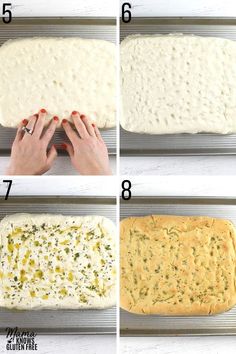 four images showing how to make an appetizer