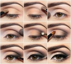 Eye Makeup Step By Step (23 Photos) Rock Makeup, Natural Makeup For Brown Eyes, Deep Set Eyes, Applying Eye Makeup, Neutral Eyes