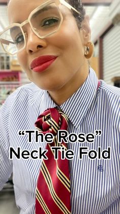 Bengela Holmes | Y’all got me over hearing screaming! 😂 Here is the info on the neck tie fold. I will tag the creator below. In the tutorial, she is... | Instagram Hair Rap, Neck Tie Outfit, Bow Tie Tutorial, Tie Outfit