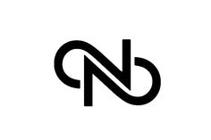 the letters n and p are combined in a black and white monogramic style