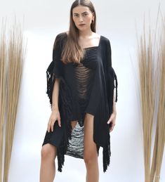 Handmade frayed beach dress "ARUBA", features a mini dress in the front and a midi dress in the back, the perfect design for a day at the beach or a swimming pool party. Its elegant design would be the center of attention in every setting, you can wear it as a swim cover-up or simply as a dress. This dress is everything that you want for your next vacation. Details: Handmade Beachwear Boho Style Bikini Cover-Up Made and dyed entirely by hand Fabric: 100% Raw Cotton Handmade with "Telar" wooden l Cotton Beach Party Cover-up, Cotton Beachwear Dress For Beach, Cotton Beach Dress Cover-up, Cotton Beach Season Festival Cover-up, Cotton Cover-up For Beach Festival, Cotton Cover-up For Beach Season Festival, Free Size Tunic Cover-up For The Beach, Bohemian Cotton Swimwear For Beach, Beachwear Tunic Cover-up For Festivals