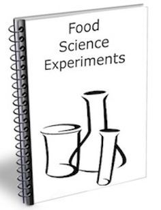 the food science experiments book is open