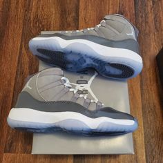 ***Sold Out And Hard To Find*** Released By Nike Once Per Decade Air Jordan 11 Retro "Cool Greys" Shoe Comes In Youth Sizing: 4y (Equivalent To Women’s Us 5.5) Colors: White & Grey Free Shipping - Same Day Or Next Day And Includes Tracking - 100% Authentic - New, Sealed In Original Box - Deadstock = Never Worn - Non-Smoking And Pet Free Home - Great Gift Or Ready For Retail Store #Mamasnoopdeals #Aj11 #Coolgrey #Jordan #Unpackyourstuff Gray Jordan Shoes With Air Max Cushioning, Sporty Gray Jordan Shoes With Air Cushioning, Gray Basketball Shoes With Air Cushioning, Gray Custom Sneakers With Air Cushioning, Gray Jordan Shoes With Air Cushioning And Lace-up, Gray Jordan Lace-up Shoes With Air Cushioning, Gray Lace-up Jordan Shoes With Air Cushioning, Jordan Cool Grey 11s, Jordan 11s Cool Grey