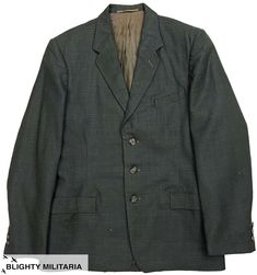 "An original men's jacket made by 'Viscount' in the 1950s which is in distressed condition.  This jacket is typical of those made in the U.K. during the 1950s. It is cut from a striking grey coloured wool which features a Prince of Wales check pattern - a popular choice during this period. It features a three button front and flapped pockets to the lower portion as well as a single vent to the rear. The interior is fully lined in rayon and there is a hanging loop to the neck. There is also an in Vintage Sport Coat With Pockets For Business, Vintage Long Sleeve Tweed Jacket, Vintage Tweed Jacket, Women's Land Army, Prince Of Wales Check, Check Jacket, A Prince, Checked Jacket, Work Trousers