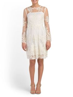 This white lace cocktail dress would be perfect for a bride-to-be's rehearsal dinner or bridal shower! Lace Cocktail Dress Classy, White Lace Cocktail Dress, Cocktail Dress Classy, Brand Name Clothing, Lace Cocktail Dress, Dress Classy, Womens Cocktail Dresses, Cocktail Dress Lace