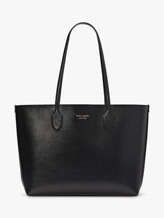 A roomy, everyday favourite, transcend the seasons with this tote from kate spade new york.  Sculpted from premium leather that's sure to stand the test of time, it comes secured with a magnetic fastening. Beige Bag, Denim Bag, Black Tote, Zip Pouch, Large Tote Bag, Leather Pouch