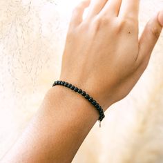 Black Tourmaline Bracelet * Genuine Crystal * | Tiny Rituals Cloak Of Protection, Crystal Point Jewelry, Black Tourmaline Bracelet, Intention Bracelets, Spiritual Necklace, Crystal Anklet, Black Tourmaline Crystal, Gold And Silver Bracelets, Raw Crystal Necklace