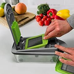 Unmatched Quality – Chop, Dice, Slice or Grate with our newest Multi Chopper and Slicer by Mueller! This functional kitchen gadget will alleviate your prep time to just a couple of minutes. Made with premium materials like grade it's the perfect tool to make home cooked meals easier and faster.
8 Diverse Blades - Three different sized chopper blades and 5 interchangeable blades for slicing, julienne, grating & shredding offer the functionality of multiple kitchen tools in just one Mandoline Slicer, Egg Slicer, Kinds Of Vegetables