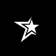 a white star on a black background