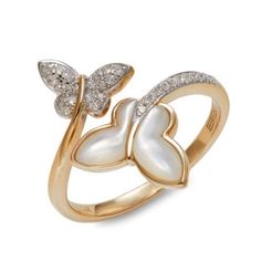 New With Tags 14k Yellow Gold, Mother Of Pearl & Diamond Butterfly Ring Size - 7 Mother Of Pearl Diamonds: 0.09 Tcw Diamond Color: Hi Diamond Clarity: I1-I2 14k Yellow Gold Slip On Made In Usa Size Width, About 0.75" Retail Price $1,625 Plus Taxes Butterfly Diamond Ring, Diamond Butterfly Ring, Unique Gold Jewelry Designs, Pearl Butterfly, Diamond Butterfly, Butterfly Ring, Effy Jewelry, Mother Pearl, Pearl Diamond