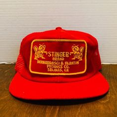 Vintage Deadstock Strohs & Stringer Brand Adjustable Red Hats. Never Worn. Retro Red Hats With Flat Bill, Retro Red Flat Bill Hat, Retro Red Hat With Flat Bill, Red Retro Trucker Hat With Short Brim, Retro Red Cap, Vintage Red Flat Bill Hats, Vintage Red Hat With Flat Bill, Red Fitted Snapback Hat, Red Vintage Hats