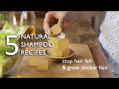 Make all natural shampoo at home that will make your hair longer, stronger and healthier. A list of amazing natural shampoo recipes you can make at home for Ways To Wash Your Hair, Herbal Hair Wash Powder, Regrow Thinning Hair, Green Tea For Hair, Amla Powder, Overnight Hair, Grow Thicker Hair, Natural Shampoo Bar