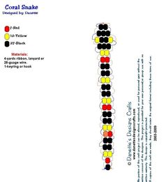 an image of a colorful bead pattern on a white background with instructions to make it