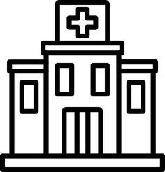 Hospital Building Vector Line Icon Hospital Building, Building Vector, Line Vector, Vector Line, Line Icon, Building