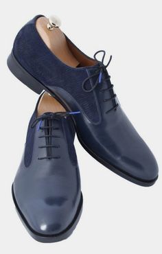 Simple Shoes, Blue Tweed, Hijab Chic, Genuine Leather Shoes, Mens Fashion Shoes, Mens Fashion Trends, Up Shoes, Formal Shoes, Handmade Shoes