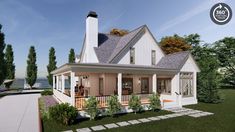 Cliff Cove - House Plan House Wrap Around Porch, House With Wrap Around Porch, Homes With Wrap Around Porches, Porch Plans, Farmhouse Floor Plans, Porch House Plans, Open Living Area, Small Farmhouse, Cottage Plan