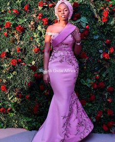 Where to buy custom made dresses Asoebi Lace, Lace Ideas, Purple Gown, Ankara Dress Styles, African Styles