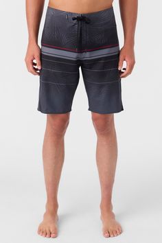 Superfreak is the original stretch boardshort that uses side stretch panels for added structure and flexibility. O'Neill Hyperdry DWR and anti-rash Hyperthread technology help improve drying time and maximize comfort. This product is made with recycled materials. O'Neill Men's boardshort 20" Outseam- at the knee fit Hyperfreak stretch with Repreve O'Neill Hyperdry DWR Anti-rash Hyperthread Nylon stretch panels Side zip pocket 90% Polyester, 10% Elastane | O'Neill Men's Superfreak 20" Boardshorts