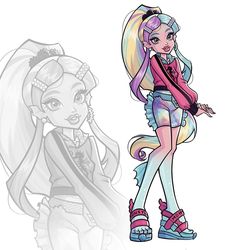 Monster High Hairstyles, High Hairstyles, Eah Fanart, Doll Illustration, Monster High Frankie Stein, Monster High Frankie, Hairstyles Drawing