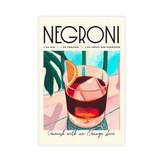 a magazine cover with a drink on the table