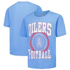 Give your young fan a taste of classic Tennessee Titans style with this Oilers Throwback Stitched Up Retro Logo T-Shirt. It features a vintage team logo encircled by an olive branch border printed front and center. Made from 100% cotton, this throwback Tennessee Titans tee offers a comfortable feel that's perfect for all-day wear. Tennessee Titans, Retro Logo, Border Print, Olive Branch, Logo T Shirt, Online Retail, Tshirt Logo, Team Logo, Boy's Clothing