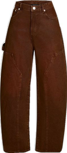 Brown Jeans With Belt Loops For Work, Brown Workwear Jeans With Belt Loops, Baggy Utility Cargo Jeans For Workwear, Brown Jeans With Patch Pockets For Fall, Brown Relaxed Fit Jeans For Work, Utility Baggy Jeans For Workwear, Brown Denim Jeans For Work, Casual Cargo Jeans With Belt Loops For Work, Utility Jeans With Belt Loops For Fall