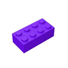 a purple lego block is shown on a white background