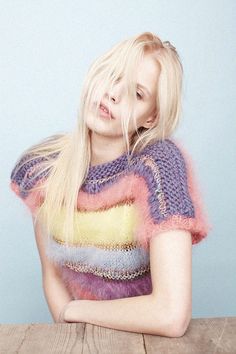 Anenomes Knitwear Inspiration, Mode Crochet, Pastel Fashion, Knitted Wit, Knitwear Fashion, Pretty Pastel, Knit Fashion, Knitting Inspiration, Looks Style