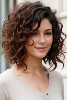 Bob Hairstyles For Curly Hair, Curly Hair Styles For Short Hair, Chin Length Curly Hair, Chin Length Hairstyles, Curly Hair For Women, Short Haircuts For Curly Hair, Shoulder Length Curly Hair, Hairstyle Curly, Natural Curly Hair Cuts