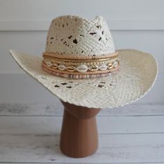 This cowboy hat is made to take to a rodeo, festival, a trip with your besties to Nashville,  you name it you can take it!   Make it you own with your own chenille initial or choose any other style of chenille patches we carry.   This hat comes in one size  If hat is sold out it will be replace with a similar model Pick your favorite stack from the pictures.  Want a color theme and do not see it? Please reach out to me and I will be happy to help. This hat is made of 100% paper straw  I seal thi Southern Style Summer Hats For Western-themed Events, White Country Fedora For Festivals, Country Style White Fedora For Festivals, Handmade Straw Hat For Rodeo And Kentucky Derby, Handmade Straw Hat For Kentucky Derby And Rodeo, Handmade Western Sun Hat For Kentucky Derby, White Western Hat For The Beach, Western Sun Hat For Rodeo, One Size Fits Most, Western Sun Hat For Rodeo