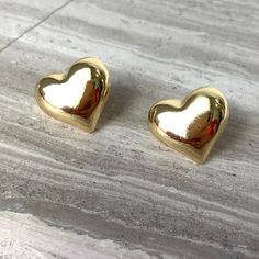 New~ Anthropologie Gold Heart Stud Earrings Light Weight And Shiny, These Sweetheart Stud Earrings Are Simple And Playful. Flashes Of Gold Pop And Will Add A Feminine Touch To Your Look. 14k Gold Plated, Post Backs Included. Nwot. Approx. Size, 5/8"L, 3/4"W * Also Available In Silver, See My Other Listing And Last Few Photos. Anthro, Boho Style, Trendy, Brand New Anthropologie Jewelry, Everyday Hoop Earrings, Gold Hoops, Simple Earrings, Statement Earrings, Minimal, Bohemian, Surfer, Modern, Pre Cute Gold Heart Earrings For Pierced Ears, Cute Gold Earrings With Heart Charm, Classic Valentine's Day Heart Earrings, Cute Gold Heart Earrings For Gift, Everyday Heart Pendant Earrings For Valentine's Day, Gold Heart Earrings With Heart Detail, Classic Heart-shaped Earrings For Valentine's Day, Everyday Heart Earrings, Cute Gold Heart Earrings For Mother's Day