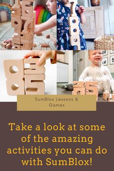 the words take a look at some of the amazing activities you can do with sumblox