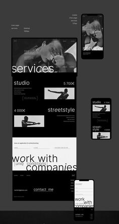 Website web design | mobile | inspiration | Веб-дизайн верстка Fashion Web Design Inspiration, Website Photography Design, Typography For Websites