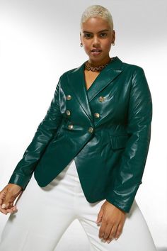 A Beautifully Modern Take On The Classic Blazer, This Sleek Style Comes Cut From Supple, Butter-Soft Leather And Gleams With Glossy Gold Buttons At The Bust And Cuffs. Showcasing A Flattering Double-Breasted Fit, Smart Lapels And Flap Pockets, This Striking Jacket Makes A Truly Style-Savvy Investment That Will Only Get Better With Age. Chic Leather Blazer With Snap Buttons, Chic Office Blazer With Gold Buttons, Elegant Double-breasted Leather Jacket, Classic Blazer With Button Closure For Night Out, Classic Blazer For Night Out With Button Closure, Chic Formal Leather Jacket With Snap Buttons, Classic Night Out Blazer With Button Closure, Workwear Leather Jacket, Double-breasted With Button Fastening, Elegant Double-breasted Leather Jacket For Work