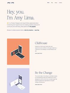 an image of a website page with the words hey you, i'm andy lima