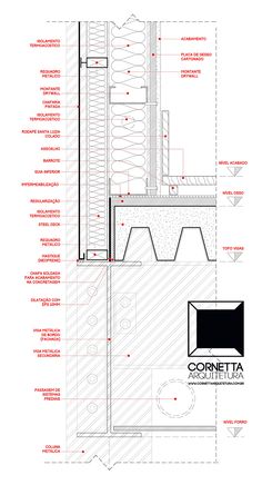 an architectural drawing showing the details of a building