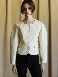 Composition : Cotton 59% Nylon 42%Country of Origin : KOREA Light Beige, Hair Makeup, Composition, Jackets & Coats, Blazer, The Originals, Clothes For Women, Makeup, Hair