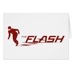 a card with the flash logo in red and black on it's back side