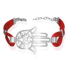 Stainless Steel SilverTone Filigree Evil Eye Hamsa Red Cord Womens Bracelet -- Details can be found by clicking on the image. (This is an affiliate link) #bracelets Religious Jewelry Catholic, Hamsa Design, Evil Eye Hamsa, Womens Bracelet, Trendy Bracelets, Religious Jewelry, Aliens, Link Bracelets, Daily Fashion