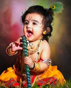 Baby Wallpaper Hd, Janmashtami Photos, Janmashtami Images, Hanuman Ji Wallpapers, Radhe Krishna Wallpapers, Lord Photo, Little Krishna, Lord Krishna Hd Wallpaper